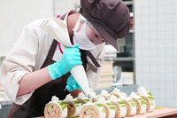 カフェ経営実習の様子