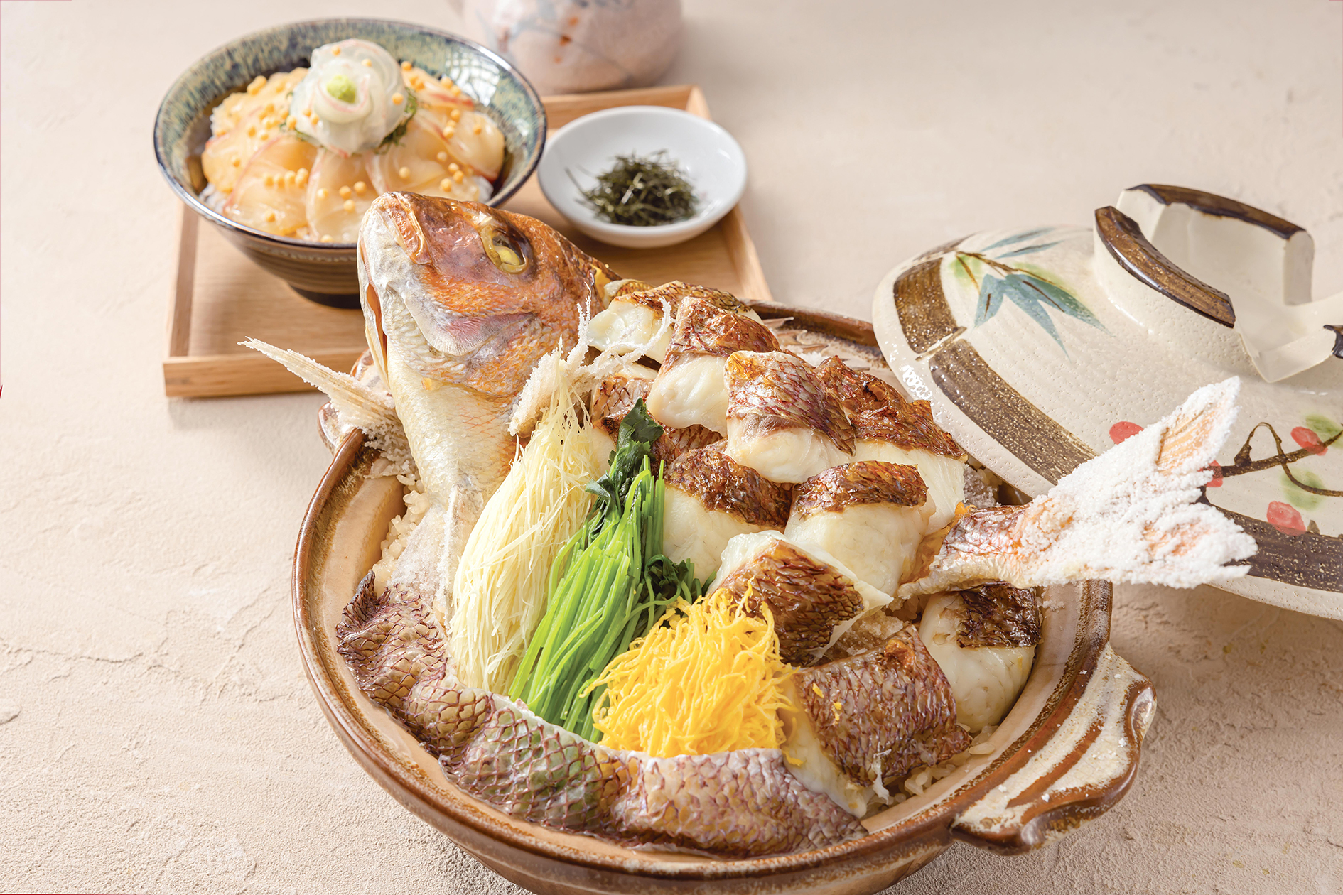 鯛飯 ＆ お造り（デモ）